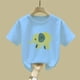 thumbnail image 5 of Blusas y camisas de manga corta con cuello redondo para niños Camiseta de verano de manga corta estampada para niñas Jersey elegante de cuello redondo para niñas Top de algodón para niños, 5 of 6