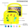 thumbnail image 4 of for iPad 10th Gen 10.9" 2022 A2757/A2777/A2696 Silicone Kids Friendly Shockproof Cute Case with Handle Grip, Heavy Duty Multiple Angles Kickstand Rugged Cover for iPad 10th Generation, Yellow, 4 of 8
