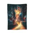 thumbnail image 1 of Super Soft Anti-Pilling Flannel Bed Blankets, Magma Photo Cozy Fluffy Warm All Seasons Throw Blanket for Sofa Bedding, 60"x50", 1 of 8
