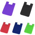 thumbnail image 3 of PENGXIANG Solid Color Silicone ID Credit Card Sleeve Earphones Storage Phone Back Case, 3 of 10