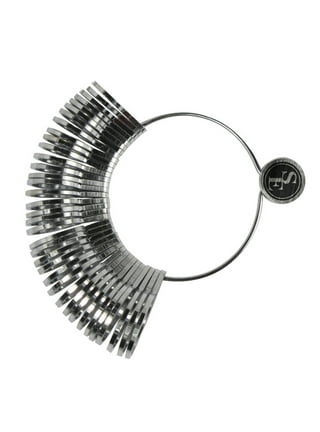 Ring sizer, chrome-finished steel, sizes 1-15. Sold individually