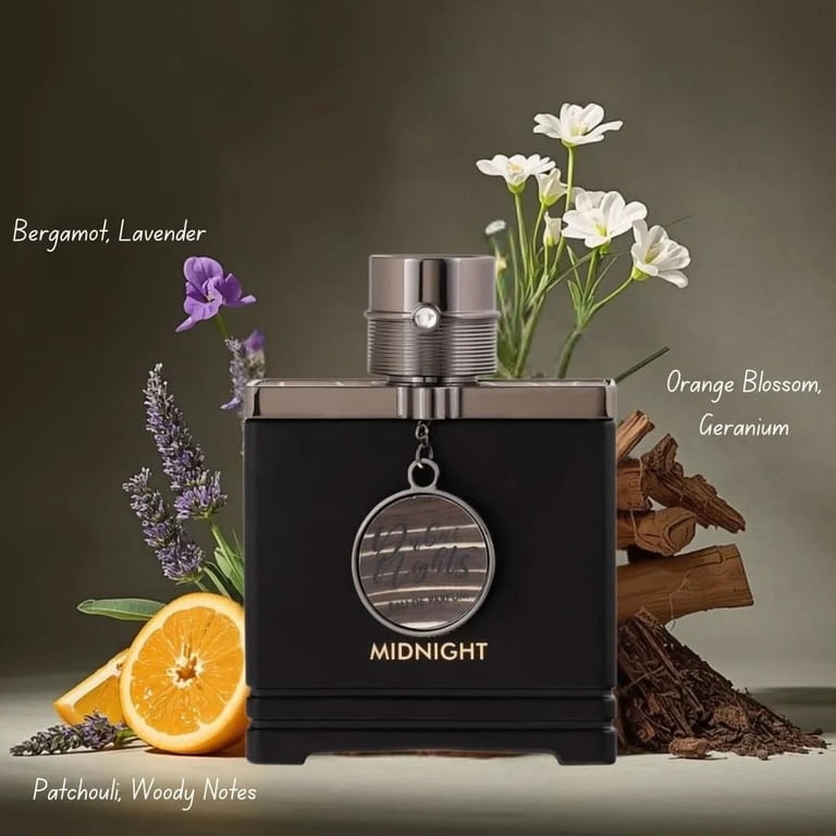 Armaf Dubai Nights Midnight Eau de Parfum Spray, Unisex, 3.4 Oz