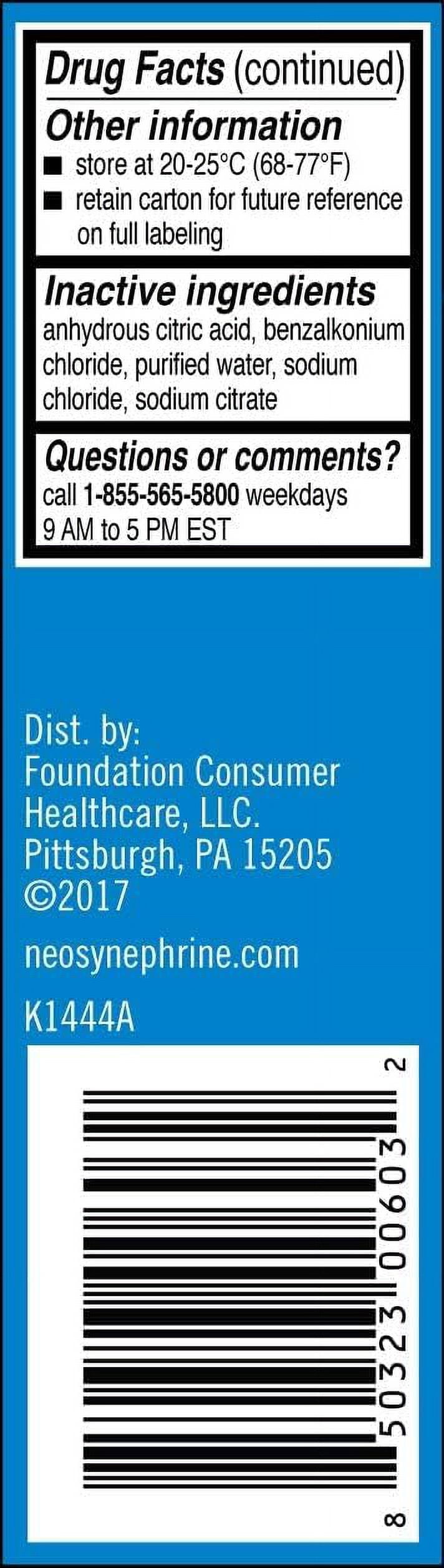 Neo-Synephrine Extra Strength Nasal Spray, Phenylephrine HCl 1percent Nasal Decongestant, Cold and Allergy Nasal Congestion Relief, Pharmacist Recommended, 0.5 fl oz (Pack of 3)