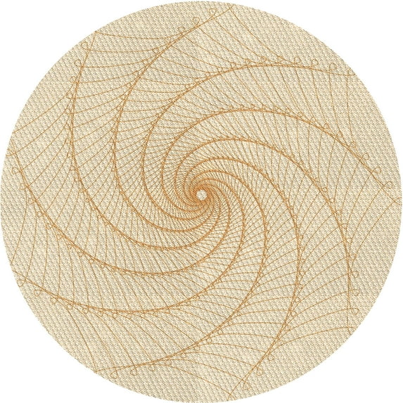 Ahgly Company Machine Washable Indoor Square Transitional Moccasin Beige Area Rugs, 3' Square