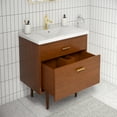 thumbnail image 4 of Water Creation Brandy 30" Integrated Sink Top Wood Vanity with Faucet in Walnut, 4 of 4