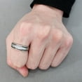 thumbnail image 5 of High polished (no plating) Stainless Steel Ring with AAA Grade CZ in Clear for Women Style DA254, 5 of 6