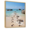 thumbnail image 2 of Designart "Footprints In Beach Photo II" Nautical & Beach Floater Framed Canvas Print, 2 of 7