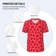 thumbnail image 4 of Daiia Red Love Heart Mens Baseball Jersey Button Down Shirts Short Sleeve Sports Uniforms-XX-Large, 4 of 9