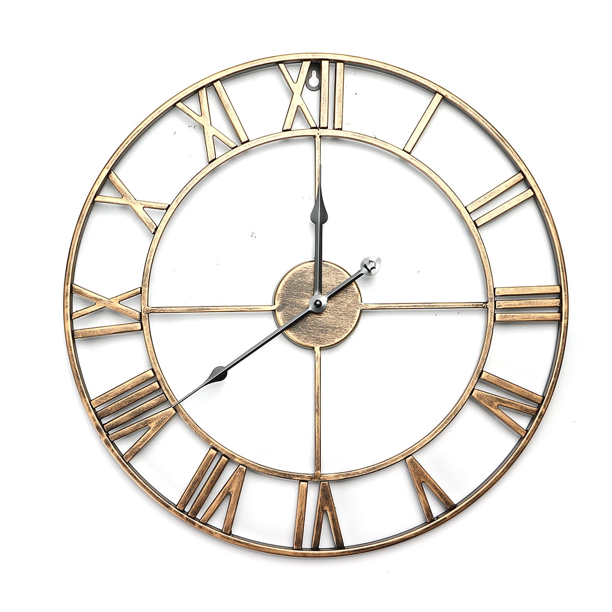 18.5'' Decorative Wall Clock, Oversized 3D Vintage Metal Clock with