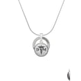 thumbnail image 2 of Delight Jewelry Silvertone Domed Black DVM Hockey Ring Charm Necklace, 18", 2 of 4