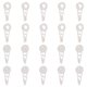thumbnail image 1 of Clips para doblar ramas de flores, 40 unidades, ajustables, para plantar, color blanco, 1 of 6