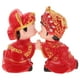 thumbnail image 4 of KAKOWELY 1 par de figuras de recién casados, decoraciones de mesa, muñecas de pareja, adornos para pastel de bodas, 4 of 5