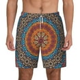 thumbnail image 3 of Uemuo Mandala Pattern Mens Swim Trunks Quick Dry Board Shorts with Mesh Lining, Stretch Beach Shorts Quick Dry No-Chafing Board Shorts-Small, 3 of 9