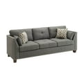 thumbnail image 1 of ACME Laurissa Sofa w/4 Pillows in Light Charcoal Linen 52405, 1 of 7