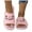 Pink, variant on Open Toe Slippers for Women Indoor Plush Pumpkin Slip on Slides Shoes Casual House Slippers