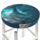 thumbnail image 3 of Balery Airplane Shark Fundas de asiento para taburete de bar redondo de tela de terciopelo ajustables que protegen de arañazos y manchas para sillas de 14 a 17 pulgadas.-14 inch, 3 of 7