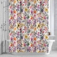thumbnail image 2 of Yellow Purple Floral Shower Curtain for Bathroom, Watercolor Spring Yellow Purple Wildflowers Leaves Plant Waterproof Cloth Fabric Bathroom Accessories Set with 12 Rust Proof Plastic Hooks, 36"x72", 2 of 7