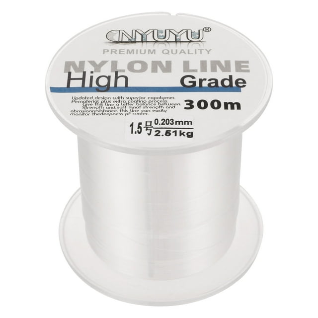 Unique Bargains Fil de Pêche en Nylon Monofilament Revêtement Fluoré 984 Pieds 6lb 1.5 Transparent
