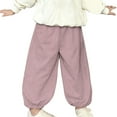 thumbnail image 2 of XinLfly Unisex Kid Boys Girls Solid Color Length Pants Elastic Waist with Pockets Lounge Trousers Fashion Casual Cargo Pants for Children,Pink,5T, 2 of 7
