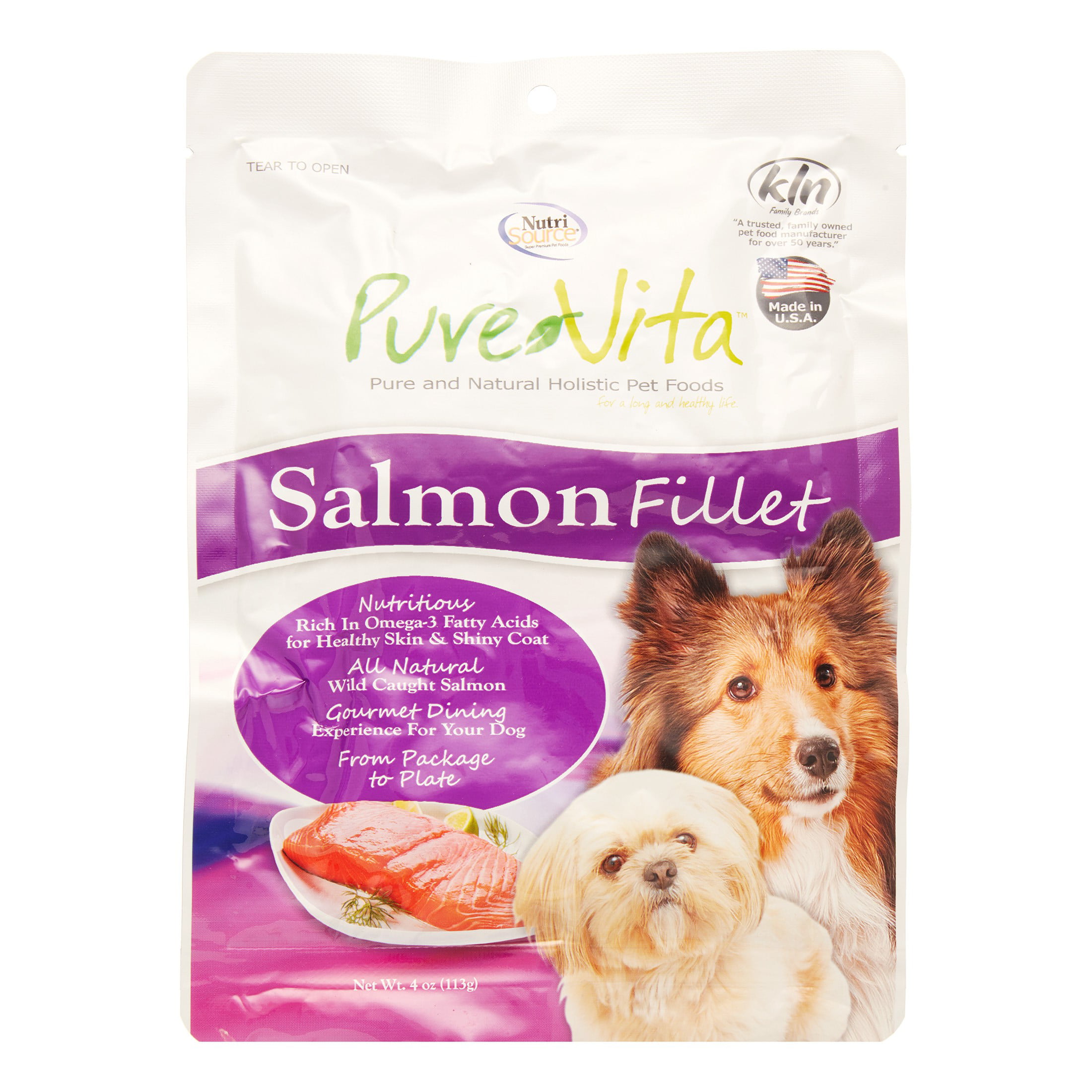 Pure Vita Grain-Free Salmon Fillet Wet Dog Food, 4 Oz - Walmart.com