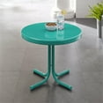 thumbnail image 3 of Crosley Furniture Table d'Appoint Rétro en Métal pour Patio, Fini Turquoise Lustré, 3 of 5