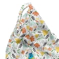 thumbnail image 5 of Botanical Lounger Chair Bag, Pastel Summer Flowers Leaves Herbs Forest Fragrance Nature Girly, High Capacity Storage with Handle Container, Lounger Size, Dark Orange Pale Blue, by Ambesonne, 5 of 5