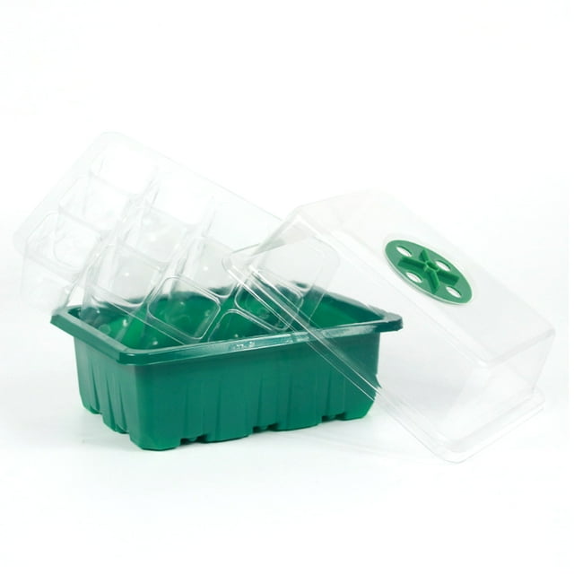 Bandeja para plántulas con orificio de aire cubierto, maceta para siembra de plántulas, para germinación de semillas, crecimiento de propagación