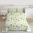 thumbnail image 2 of Manfei Pink Green Eggs Queen Comforter Set, Kawaii Cartoon Rabbit Print Bedding Sets, Happy Easter Festival Reversible Bedding Comforter Set, Breathable Home Decor, 3pcs, 2 of 8
