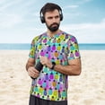 thumbnail image 4 of Wukai Graffiti Pineapples Print Men's Short-Sleeved Mesh T-Shirt,Quick-Dry Short Sleeve Workout T-Shirt-6X-Large, 4 of 8