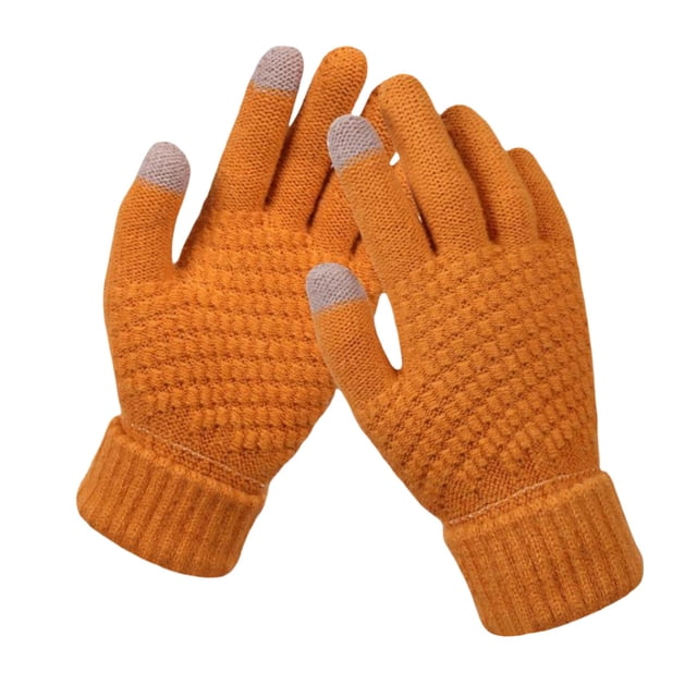Guantes de punto para mujer, guantes de invierno para pantalla táctil, impermeables, resistentes al viento, deportivos, suaves y cálidos, guantes térmicos lisos, mitones transpirables para exteriores,