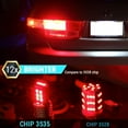 thumbnail image 5 of LAICAIW 7443 Red Flashing Strobe Blinking Rear Alert Safety Brake Tail Stop High Power LED Light Bulbs, 5 of 5