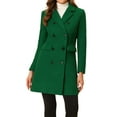 thumbnail image 1 of Abrigo de Invierno Chic INSPIRE para Mujeres con Solapa Muesca y Doble Botonadura XL Verde, 1 of 6
