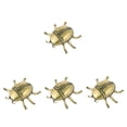 thumbnail image 4 of 4pcs Copper Ladybug Statues Set, 2 Vintage Brass Beetle Figurines, Small Garden Ornaments, Landscape Decor, Tea Pet Collectibles, 4 of 8