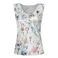 thumbnail image 4 of Bibifish Womens Tank Tops Floral Print Summer Sleeveless Tank Tops Half Button Front Ladies Flowy Out Tops, 4 of 4