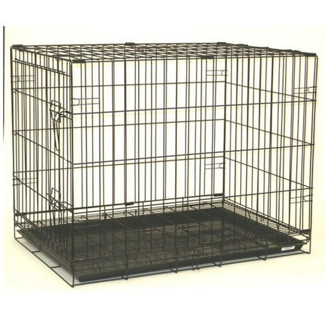 Cage pour Chien 42 Pouces avec Grille Inférieure - Noir