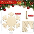 thumbnail image 7 of Large Size 7 inch Wooden Christmas Ornaments to Paint 10PCS, DIY Blank Snowflake Cutouts Unfinished Wood Ornament for Crafts Hanging Christmas Decorations, Wood Discs Ornament for Home Winter, 7 of 7