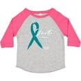 thumbnail image 3 of Inktastic Faith over Fear Ovarian Cancer Awareness with Teal Ribbon Boys or Girls Toddler T-Shirt, 3 of 5