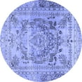 thumbnail image 1 of Ahgly Company Machine Washable Indoor Round Persian Blue Traditional Area Rugs, 3' Round, 1 of 4