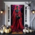 thumbnail image 7 of sruoe Halloween Decorations ,Halloween Door Cover Decoration, plastic halloween door covers, for Front Door Porch Indoor Use, Easy Hang Reusable Durable Plastic Waterproof Weather Resistant, 7 of 7