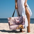 thumbnail image 6 of Daiia Warm Sunflower Sleeping Cat Beach Travel Bag - Water-Resistant Beach Bag, Lightweight Tote with 7 Pockets for Women and Men - Gym,Pool,Camping,Reusable Grocery Bag, 6 of 7