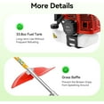 thumbnail image 6 of 26CC Gas Powered String Trimmer with 2 Blade Heads, 0.65KW Cordless  Eater for Lawn Garden Hedge, 6 of 6