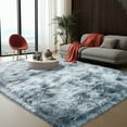 thumbnail image 6 of ZENELESS Large Fluffy Rugs for Living Room,8x10ft Rectangular Shag Rug Carpets for Living Room Bedroom Nursery Tie-dye Silver&Gray, 6 of 7