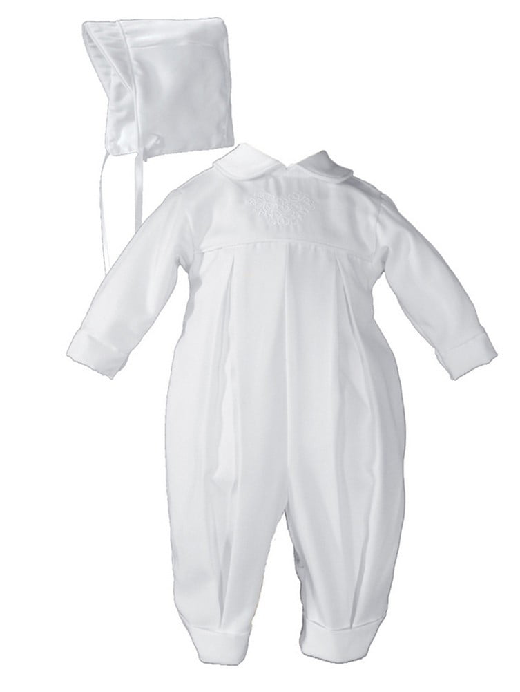Baby Boy Christening Smart Suit Hat Outfit Waistcoat Long Sleeve Bodyshirt White