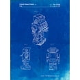 thumbnail image 2 of Borders, Cole 25x32 Black Ornate Wood Framed with Double Matting Museum Art Print Titled - PP790-Faded Blueprint Dynamic Fighter Toy Robot 1982 Patent Poster, 2 of 4