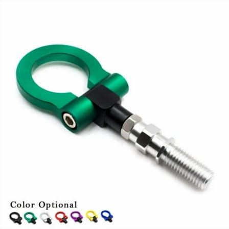 Front Rear Bumper Screw-on Tow Hook Towing Bar for JDM Racing CNC Aluminum Green