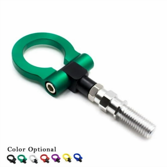 Front Rear Bumper Screw-on Tow Hook Towing Bar for JDM Racing CNC Aluminum Green