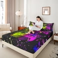thumbnail image 4 of Castle Fairy Boys Girls Graffiti Gamer Queen Sheet Sets,Abstract Splash Bed Set, 4 of 7