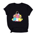 thumbnail image 1 of Birdeem Blouse Mode Femme Imprimé Gobelin de Pâques Col Rond Manches Courtes Ample, 1 of 6