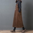 thumbnail image 4 of Nueva moda mujer de pana vestido vintage bolsillo correa casual otoño invierno flojo chaleco ve MABOTO Vestido, 4 of 7