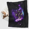 thumbnail image 5 of Lsque Geometry Dash Pattern Waterproof Throw Blanket Pet Blanket for Dogs & Indoor Cats, Washable - Shaggy Plush Calming Long Faux Fur & Velvet Dog Blanket -, 5 of 8